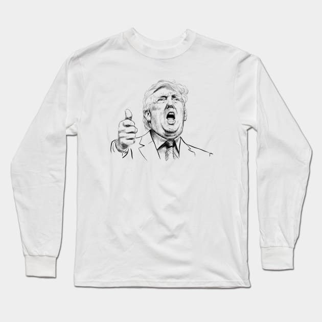 Donald John Trump Long Sleeve T-Shirt by sibosssr